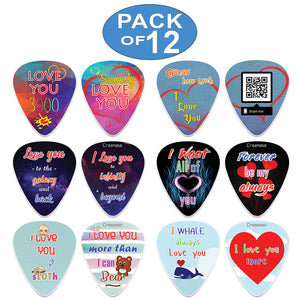 Creanoso Love You 3000 Guitar Picks (12-Pack) - Premium Music Gifts & Guitar Accessories