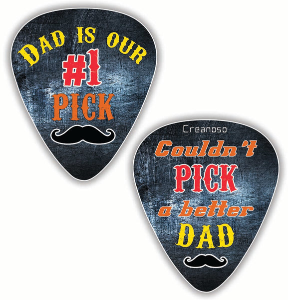 Creanoso Dad Love You 3000 Guitar Picks (12-Pack) - Premium Design Finger Style Picks for Musicians