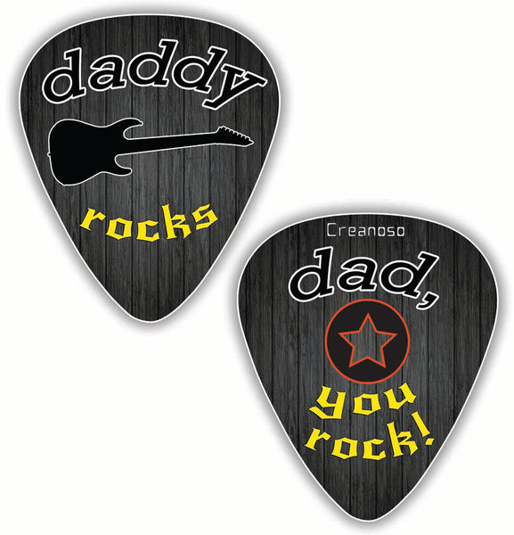 Creanoso Dad Love You 3000 Guitar Picks (12-Pack) - Premium Design Finger Style Picks for Musicians