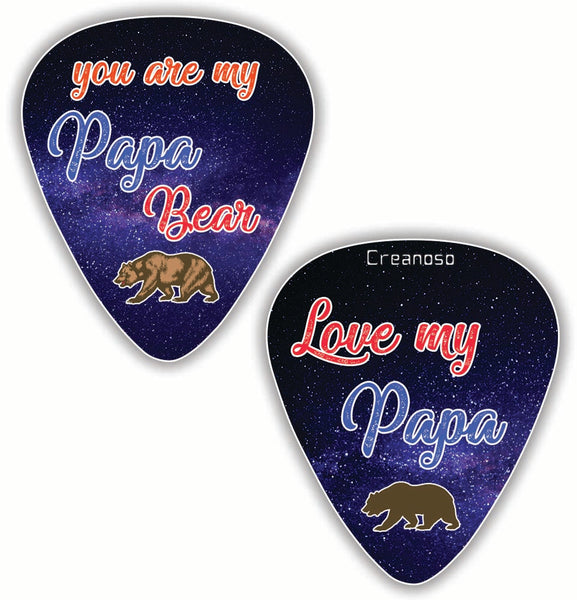 Creanoso Dad Love You 3000 Guitar Picks (12-Pack) - Premium Design Finger Style Picks for Musicians