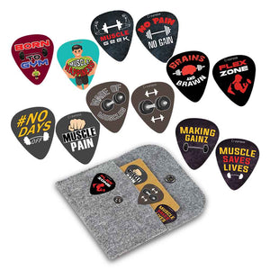 Creanoso Muscle Man Guitar Picks (12-Pack) - Fingerstyle guitar picks - Best Stocking Stuffer Gifts for Musicians