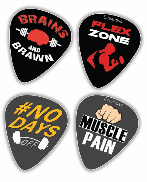Creanoso Muscle Man Guitar Picks (12-Pack) - Fingerstyle guitar picks - Best Stocking Stuffer Gifts for Musicians