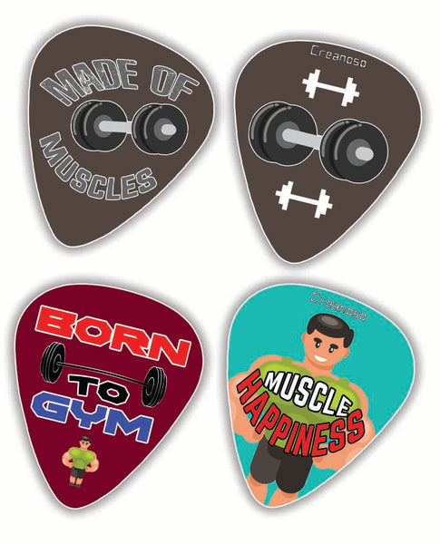 Creanoso Muscle Man Guitar Picks (12-Pack) - Fingerstyle guitar picks - Best Stocking Stuffer Gifts for Musicians
