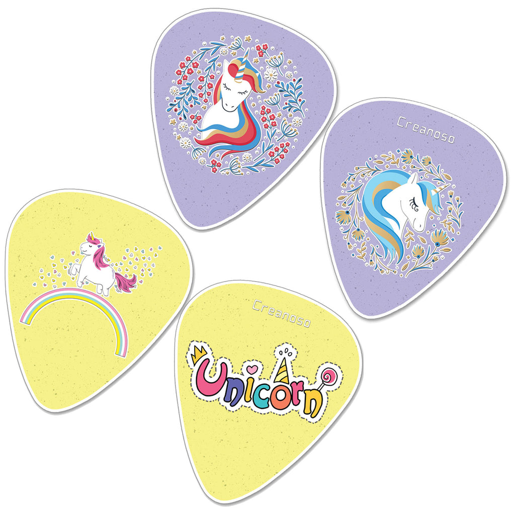 Creanoso Unicorn Acoustic Guitar Picks Medium Plectrum 12 Pack Sto