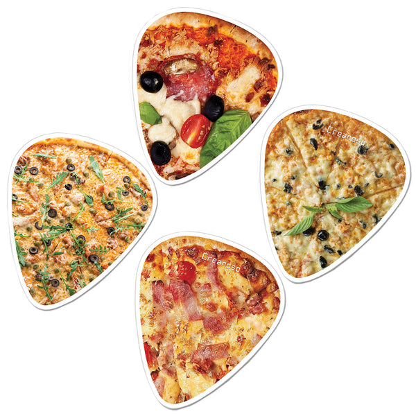 Creanoso Pizza Guitar Picks (12-Pack) - Stocking Stuffers Premium Quality Gift Ideas for Children, Teens, & Adults - Corporate Giveaways & Party Favors