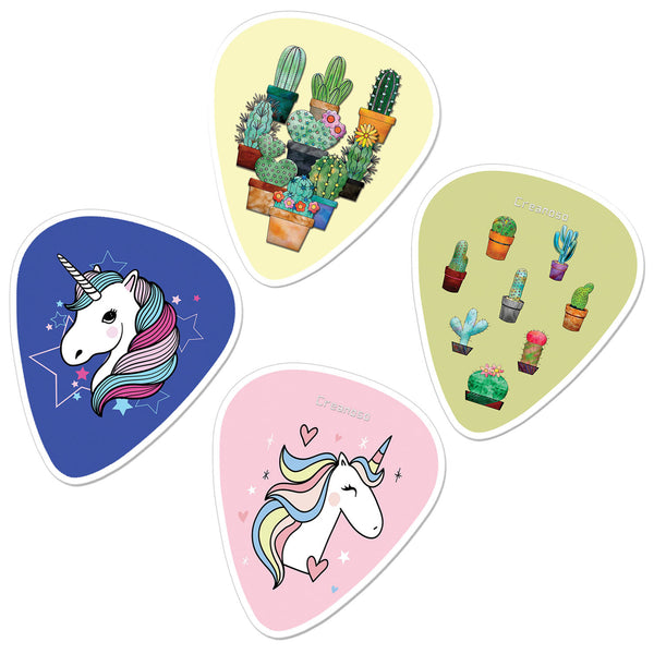 Creanoso Pretty Guitar Picks (12-Pack) - Stocking Stuffers Premium Quality Gift Ideas for Children, Teens, & Adults - Corporate Giveaways & Party Favors