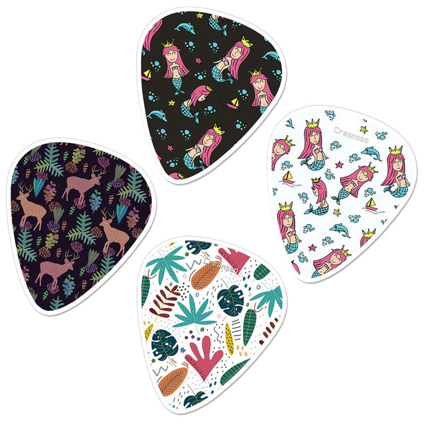 Creanoso Pretty Guitar Picks (12-Pack) - Stocking Stuffers Premium Quality Gift Ideas for Children, Teens, & Adults - Corporate Giveaways & Party Favors