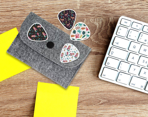 Creanoso Pretty Guitar Picks (12-Pack) - Stocking Stuffers Premium Quality Gift Ideas for Children, Teens, & Adults - Corporate Giveaways & Party Favors
