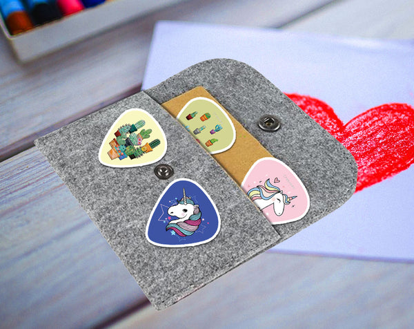 Creanoso Pretty Guitar Picks (12-Pack) - Stocking Stuffers Premium Quality Gift Ideas for Children, Teens, & Adults - Corporate Giveaways & Party Favors