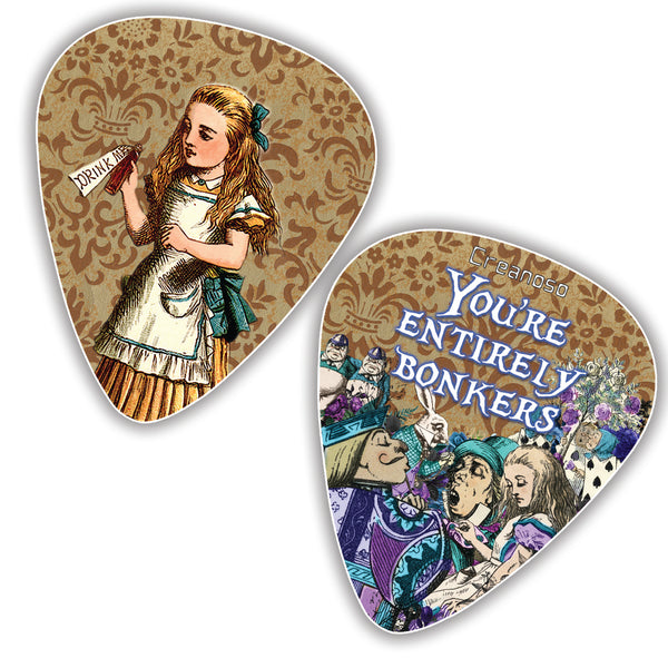Alice In Wonderland Guitar Picks - Fingerstyle guitar picks - Best Stocking Stuffer Gifts for Kids