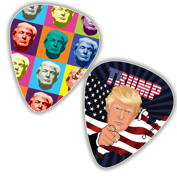 Creanoso Trump President Collectors Guitar Picks (12-Pack) - Unique Stocking Stuffers Gifts