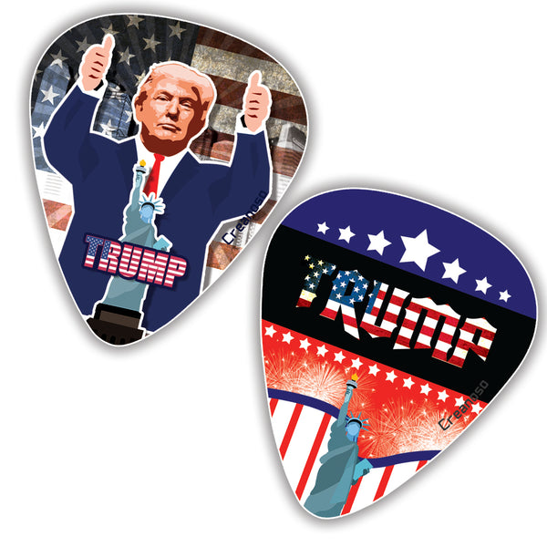 Creanoso Trump President Collectors Guitar Picks (12-Pack) - Unique Stocking Stuffers Gifts