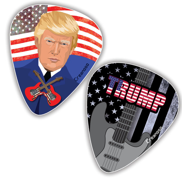Creanoso Trump President Collectors Guitar Picks (12-Pack) - Unique Stocking Stuffers Gifts