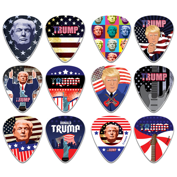 Creanoso Trump President Collectors Guitar Picks (12-Pack) - Unique Stocking Stuffers Gifts