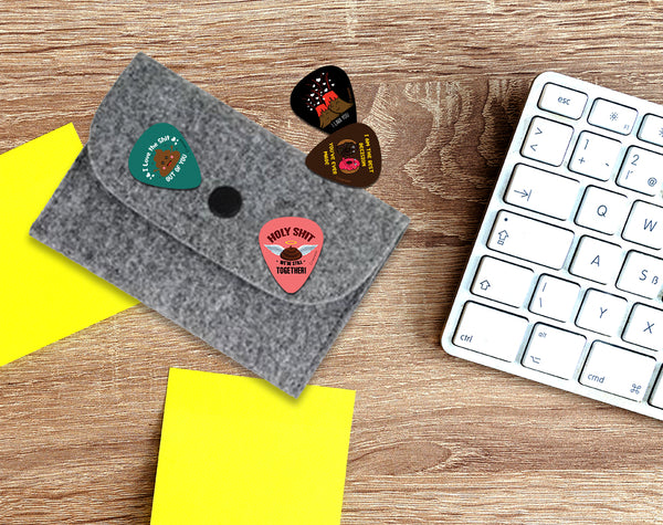 Creanoso Funny Lover Guitar Picks (12-Pack) - Premium Music Gifts & Guitar Accessories for Husband Dad Boys Son Men Him Boyfriend Musician Gift â€“ Cool Guitar Plectrums & Tools