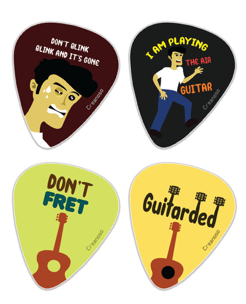 Fun Guitar Picks Plectrum (12-Pack) - Premium Music Gifts & Guitar Accessories for Husband Dad Boys Son Men Him Boyfriend Musician Gift â€“ Cool Guitar Plectrums & Tools â€“ For Electric & Bass Guitars
