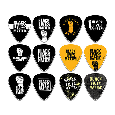 Creanoso Black Lives Matter Guitar Picks (12-Pack) - Premium Music Gifts & Guitar Accessories for Husband Dad Boys Son Men Him Boyfriend Musician Gift â€“ Cool Guitar Tool