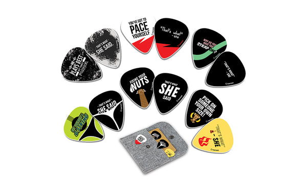 Creanoso Funny That's what She Said Guitar Picks (12-Pack) - Premium Music Gifts & Guitar Accessories for Boys & Girls Musician Gift â€“ Cool Guitar Tool