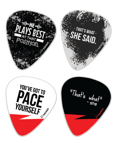 Creanoso Funny That's what She Said Guitar Picks (12-Pack) - Premium Music Gifts & Guitar Accessories for Boys & Girls Musician Gift â€“ Cool Guitar Tool