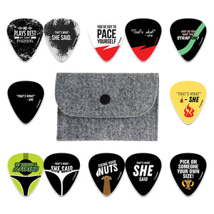 Creanoso Funny That's what She Said Guitar Picks (12-Pack) - Premium Music Gifts & Guitar Accessories for Boys & Girls Musician Gift â€“ Cool Guitar Tool