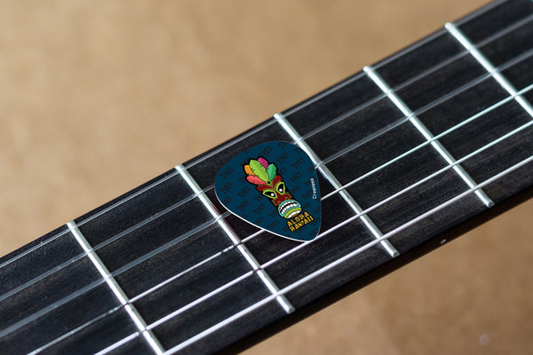 Aloha Tiki Art Design Guitar Picks (12-Pack) - Premium Music Gifts & Guitar Accessories for Boys & Girls Musician Gift â€“ Cool Guitar Tool
