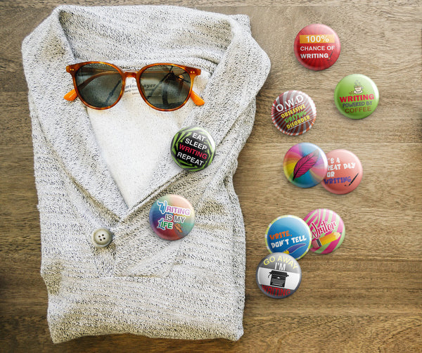 I am a Writer Pinback Buttons (10-Pack)