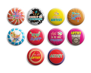 I am an Artist Pinback Buttons (10-Pack)