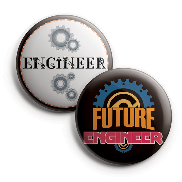 I am an Engineer Pinback Buttons (1 Set x 10 Designs)