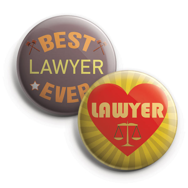 I am a Lawyer Pinback Buttons (1 Set x 10 Designs)