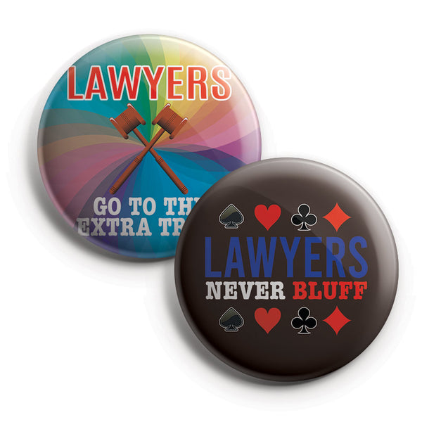 I am a Lawyer Pinback Buttons (1 Set x 10 Designs)