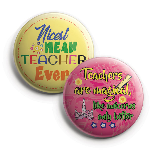 I am a Teacher Pinback Buttons (1-Set X 10 Buttons)