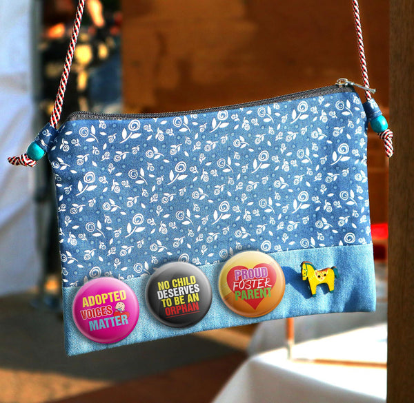 Foster Parent Pinback Buttons (1-Set X 10 Buttons)