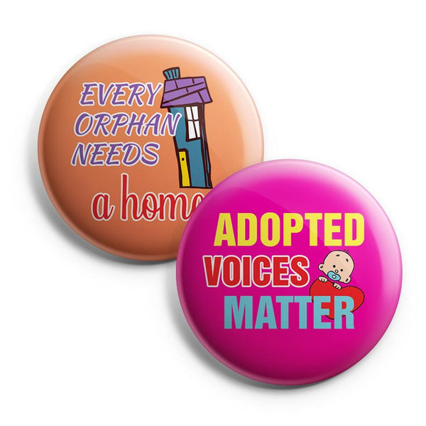 Foster Parent Pinback Buttons (1-Set X 10 Buttons)