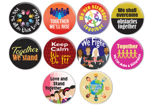 We are in this together pinback buttons (10 Pack)