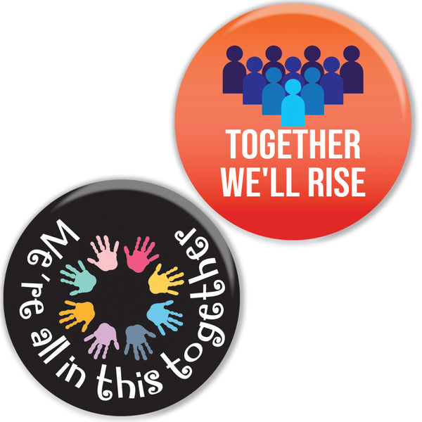 We are in this together pinback buttons (10 Pack)