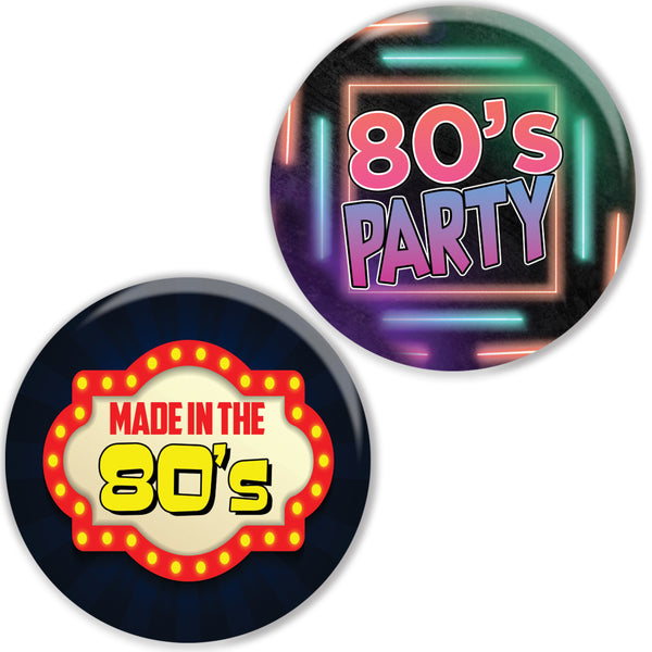 80's Girl Pinback Buttons