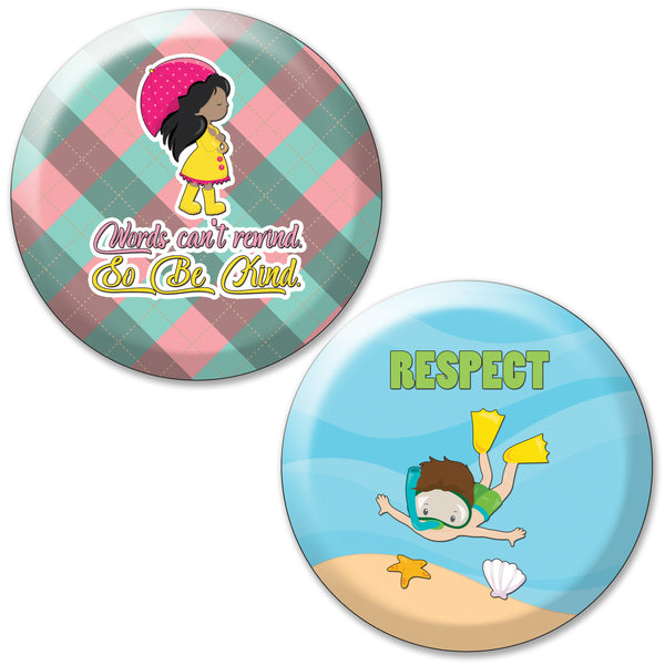 Creanoso Kids Pinback Buttons - Anti- Bully (10-Pack) - Premium Quality Gift Ideas for Children, Teens, & Adults for All Occasions Party Favor & Giveaways