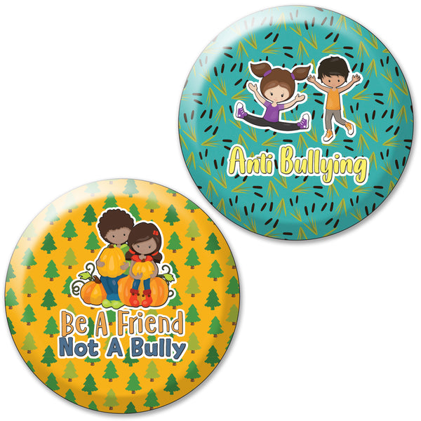 Creanoso Kids Pinback Buttons - Anti- Bully (10-Pack) - Premium Quality Gift Ideas for Children, Teens, & Adults for All Occasions Party Favor & Giveaways