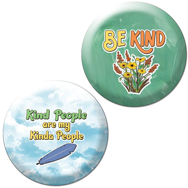 Creanoso Pinback Buttons - Kindness (10-Pack) - Stocking Stuffers Premium Quality Gift Ideas for Children, Teens, & Adults - Corporate Giveaways & Party Favors