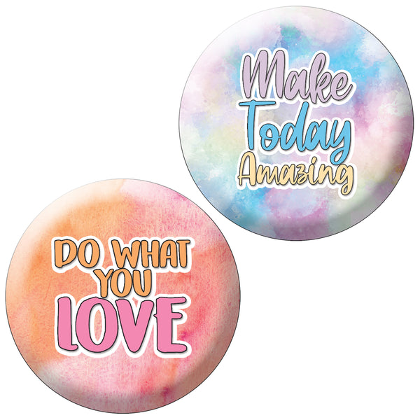 Creanoso Motivational Pinback Buttons - Motivational Pinback Buttons - Positive Encouragement (10-Pack) - Stocking Stuffers Premium Quality Gift Ideas for Children, Teens, & Adults