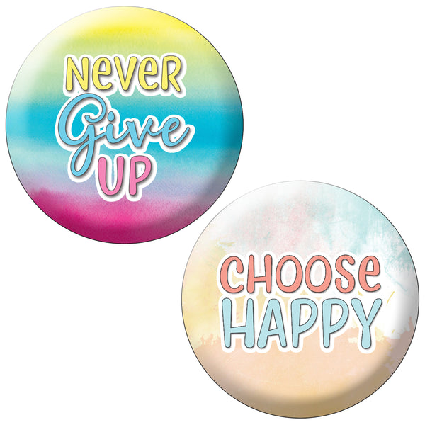 Creanoso Motivational Pinback Buttons - Motivational Pinback Buttons - Positive Encouragement (10-Pack) - Stocking Stuffers Premium Quality Gift Ideas for Children, Teens, & Adults