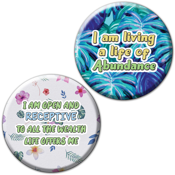 Creanoso Motivational Pinback Buttons - Positive Affirmations (10-Pack) - Premium Quality Gift Ideas for Children, Teens, & Adults for All Occasions - Stocking Stuffers Party Favor & Giveaways