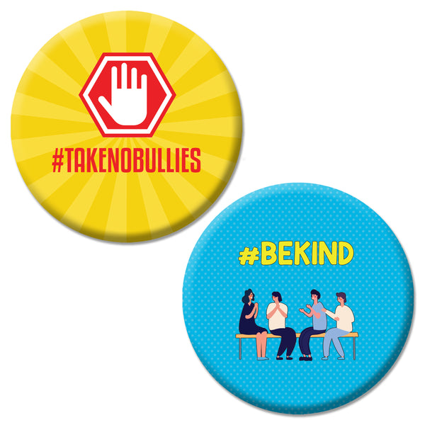 Creanoso Anti-Bullying Pinback Buttons Pins Series 2 (10-Pack) - Stocking Stuffers Premium Quality Gift Ideas for Children, Teens, & Adults - Corporate Giveaways & Party Favors