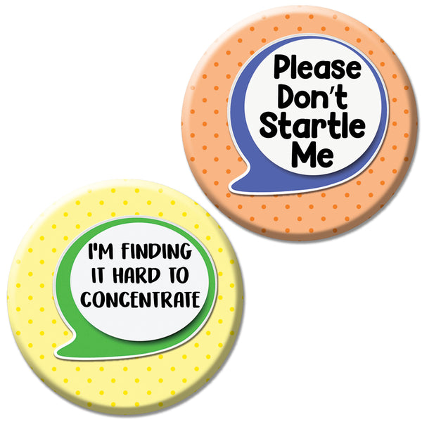 Creanoso PTSD Pinback Button Badge (10-Pack) - Stocking Stuffers Premium Quality Gift Ideas for Children, Teens, & Adults - Corporate Giveaways & Party Favors