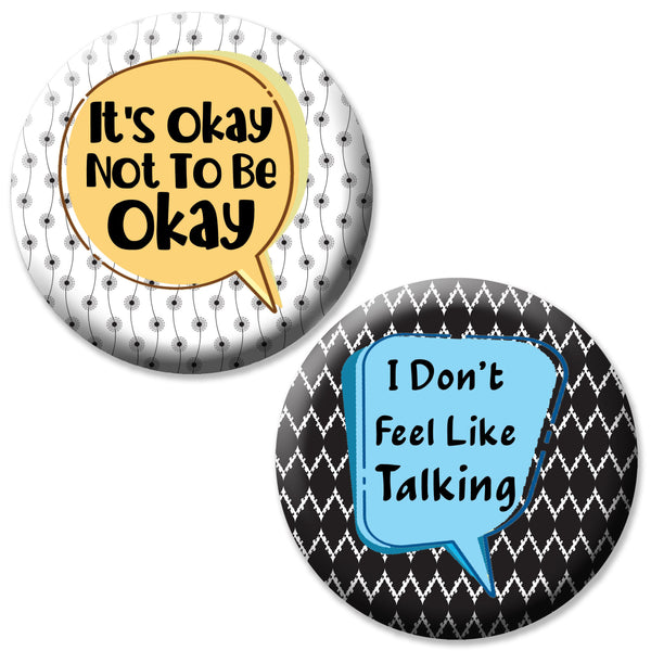 Creanoso Feeling Pinback Buttons (10-Pack) - Stocking Stuffers Premium Quality Gift Ideas for Children, Teens, & Adults - Corporate Giveaways & Party Favors