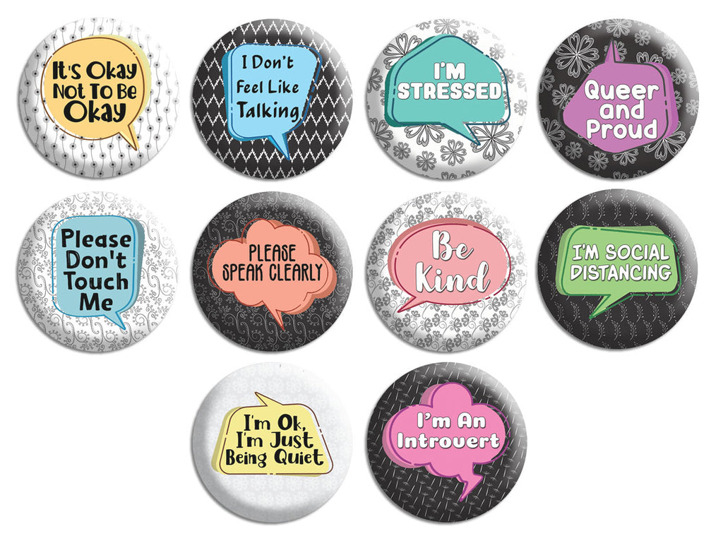  Creanoso Funny Parts of The Body Button Pins (1-Set X 10 Buttons)  - Stocking Stuffers Premium Quality Gift Ideas for Children, Teens, & Adults  - Corporate Giveaways & Party Favors 