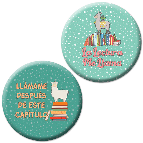 Creanoso Spanish Pinback Buttons - Llama Badge (10-Pack) - Premium Quality Gift Ideas for Children, Teens, & Adults for All Occasions - Stocking Stuffers Party Favor & Giveaways