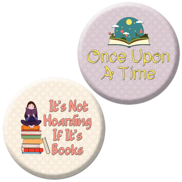 Creanoso Pinback Buttons - Readers Gifts Book Badge (10-Pack) - Stocking Stuffers Premium Quality Gift Ideas for Children, Teens, & Adults - Corporate Giveaways & Party Favors