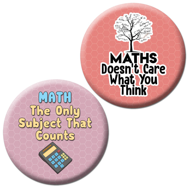 Creanoso Funny Pinback Buttons - Math Jokes (10-Pack) - Stocking Stuffers Premium Quality Gift Ideas for Children, Teens, & Adults - Corporate Giveaways & Party Favors