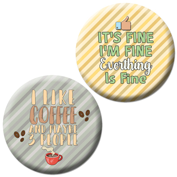 Creanoso Funny Pinback Buttons - Fun Humor (10-Pack) - Classroom Reward Incentives for Students and Children - Stocking Stuffers Party Favors & Giveaways for Teens & Adults